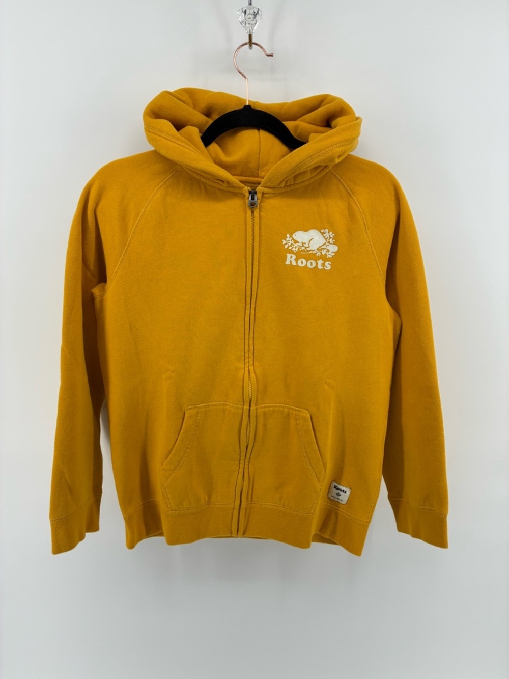 Roots Kids' Mustard Yellow Zip-Up Hoodie